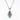 Boho Chic Chrysocolla Statement Necklace. Diamond shaped earth tone Chrysocolla pendant dangles from chic black  link chain.