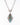 Boho Chic Chrysocolla Statement Necklace. Diamond shaped earth tone Chrysocolla pendant dangles from chic black  link chain.