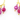 Beaded Dangle Earrings with Gold Hoops: Colorful Pink Statement Earrings - Miel Jewelry