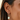 woman wearing Black gold-leafed green amethyst drop earrings, gold statement earrings 