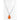 Burnt orange resin cubic zirconia and hematite necklace - Miel Jewelry