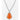 Burnt orange resin cubic zirconia and hematite necklace - Miel Jewelry