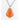 Burnt orange resin cubic zirconia and hematite necklace - Miel Jewelry