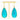 Fancy turquoise resin & cubic zirconia teardrop earrings - Miel Jewelry