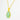 Lime Green Chalcedony Necklace on Delicate Gold Chain – Radiant Green Gemstone Necklace with Gold Accent