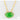 Lime resin and cubic zirconia necklace - Miel Jewelry