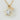 Moon & Star Gold Charm Necklace: Mother of Pearl, Frosted Druzy Crystal White Gemstone Pendant - Miel Jewelry