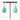 Seafoam green Amazonite and niobium drop earrings - Miel Jewelry